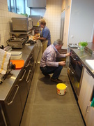AnnaMaas Catering, keuken en uitgiftebuffet dagwinkel entreehal, st. Anna Ziekenhuis